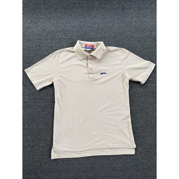 Slazenger Other - Men's Vintage Slazenger Polo Shirt Beige Size Large Embroidered Tiger Logo